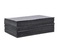 Mangloder Lot de 100 chiffons de liaison d'huile gris 40 x 50 cm en polypropylène perforé pour atelier, usine et ménage, absorbe l'huile, l'eau et les boissons, facile à ranger, résistant à la