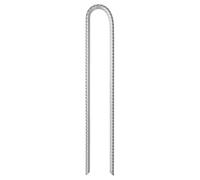 Mangloder Lot de 12 piquets de tente en forme de U - 37 cm de diamètre - 10 mm - En acier galvanisé - Accessoires de tente durables pour camping, cordes de tempête, ancrage au sol, clou de tente, kit