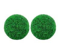 Mangloder Lot de 2 boules de buis artificielles de 45 cm en polyéthylène, plante verte artificielle pour pot, plante suspendue, balcon, jardin, bureau, décoration durable avec aspect réaliste