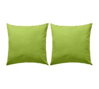 Mangloder Lot de 2 coussins de jardin - 45 x 45 cm - Vert pomme - Coussin décoratif en tissu polyester avec rembourrage en polypropylène de 400 g - Résistant à l'eau et aux UV - Housse lavable avec