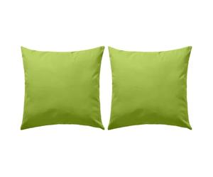 Mangloder Lot de 2 coussins de jardin - 45 x 45 cm - Vert pomme - Coussin décoratif en tissu polyester avec rembourrage en polypropylène de 400 g - Résistant à l'eau et aux UV - Housse lavable avec