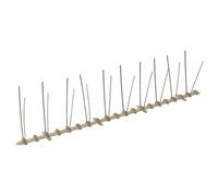 Mangloder Lot de 20 pics anti-oiseaux en plastique et acier inoxydable de 10 m, 2 rangées de 50 x 2,5 cm, pour jardin, balcon, terrasse, toit, voiture, extérieur, étanche