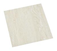 Mangloder Lot de 20 planches de sol autocollantes en PVC - Crème - 30,5 x 30,5 cm - Pour revêtement de sol stratifié, parquet, carrelage, vinyle - Imperméables, antidérapants, salon et rénovation