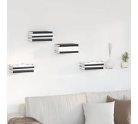 Mangloder Lot de 4 étagères murales flottantes en métal jaune moutarde, 6 x 10,8 x 6,6 cm, peu encombrant et moderne pour salon, cuisine, chambre à coucher, bureau, étagère polyvalente et décoration