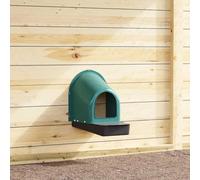 Mangloder Lot de 4 nichoirs à poules muraux en plastique ABS Vert foncé 37 x 50 x 44,5 cm Facile à nettoyer pour clapier, enclos libre, jardin, intérieur et extérieur avec plateau et couvercle