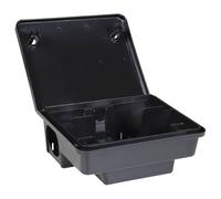 Mangloder Lot de 4 pièges à souris noirs 23 x 19 x 9,5 cm, durables, pour l'intérieur et l'extérieur, avec support d'appât, fixation stable, polyvalent, idéal pour le contrôle des rongeurs
