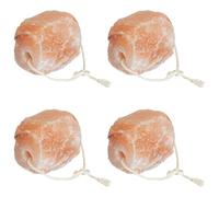 Mangloder Lot de 4 pierres de sel rose pour écurie et appartement, 9,5 kg, pierre naturelle, pour animaux de ferme, intérieur et extérieur, décoratif, durable, riche en minéraux