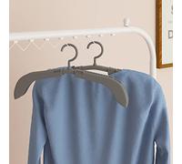 Mangloder Lot de 5 cintres extensibles gris en plastique et polyéthylène de 37,5 à 51,5 cm, peu encombrant, antidérapant, pour armoire, garde-robe, chambre à coucher et plus d'ordre