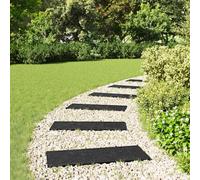 Mangloder Lot de 6 pierres de trottoir en caoutchouc - Noir - 60,5 x 25 x 2 cm - Antidérapant - Résistant aux intempéries - Résistant au gel - Pour jardin, pelouse, terrasse, extérieur