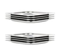 Mangloder Lot de 8 récipients gastronorm GN 1/2 en acier inoxydable 325 x 265 x 20 mm empilables 1 l pour buffet, restauration, restaurant, hôtel, cuisine, Chafing Dish et Bain Marie