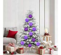 Mangloder Lot de 9 boules de Noël XL - En plastique violet - Décoration d'arbre de Noël - Décoration moderne incassable pour l'intérieur et l'extérieur - Pour l'Avent et l'hiver