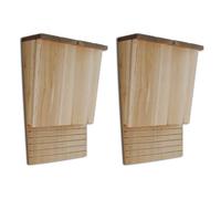 Mangloder Maison pour Chauve-Souris en Bois Massif 22 x 12 x 34 cm Ensemble de 2 abris Refuge pour Jardin biodiversité Habitat Naturel