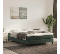 Mangloder Matelas à ressorts ensachés, moyen, vert foncé, 140 x 210 x 20 cm, velours, avec mousse respirante, support ergonomique pour lit double, chambre à coucher et chambre d'amis