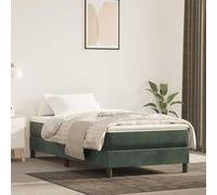 Mangloder Matelas à ressorts ensachés, moyen, vert foncé, 80 x 220 x 20 cm, velours, avec support ergonomique et housse respirante, pour un sommeil réparateur dans la chambre des invités ou de la