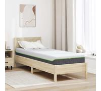 Mangloder Matelas blanc et gris, 70 x 200 cm, tissu jacquard, ressorts ensachés, 7 zones, ergonomique, respirant, avec mousse à mémoire de forme en gel, doux, pour chambre à coucher, enfant, lit
