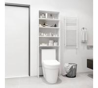 Mangloder Meuble de Rangement Blanc pour Lave-Linge et sèche-Linge 64x24x190 cm avec Support et kit d'empilage pour buanderie