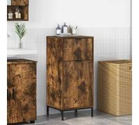 Mangloder Meuble de Salle de Bain en Bois d'ingénierie Chêne fumé 39,5 x 36 x 88 cm avec tiroir, Portes, étagères murales pour Rangement Pratique et Design Moderne pour Espace intérieur
