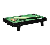 Mangloder Mini table de billard 92 x 52 x 19 cm Noir/vert avec 16 boules, 2 queues, triangle, craie, sac, housse amovible, idéale pour salle de jeux en intérieur, débutants, tournoi, cave, bar