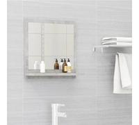 Mangloder Miroir de Salle de Bain Gris béton 40x10,5x37cm Bois ingénierie avec étagère Murale pour Rangement et aménagement intérieur, Design Contemporain pour Espace sanitaire