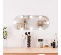 Mangloder Miroir mural LED ovale en verre 20 x 50 cm avec blanc chaud et blanc froid, éclairage USB 5 V, pour salle de bain, chambre à coucher, couloir, vestiaire, coiffeuse et décoration moderne