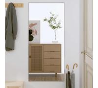 Mangloder Miroir mural rectangulaire en verre, 50 x 100 cm, 4 mm d'épaisseur, sans cadre, pour montage mural, salle de bain, couloir, chambre à coucher, salon et vestiaire, miroir clair, décoration
