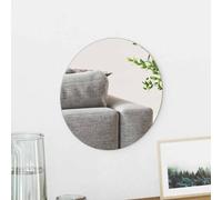 Mangloder Miroir mural rond Ø 30 cm en verre trempé sans cadre avec mousse EVA 4 mm d'épaisseur pour salle de bain, salon, chambre à coucher, couloir, vestiaire, réflexion claire et décoration moderne