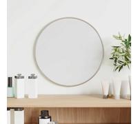 Mangloder Miroir mural rond argenté Ø 30 cm en verre et PVC pour salle de bain, couloir, chambre à coucher et salon, miroir cosmétique décoratif pour une réflexion claire et une décoration murale