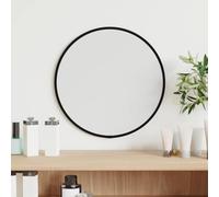 Mangloder Miroir mural rond noir Ø 30 cm avec verre et cadre en PVC pour couloir, salle de bain, chambre à coucher, salon, vestiaire, montage mural clair, miroir décoratif