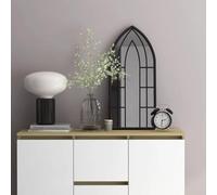 Mangloder Miroir noir - 70 x 30 cm - Cadre en fer avec verre - Pour l'intérieur - Montage mural - Miroir mural décoratif vintage - Effet grossissant et effet d'éclairage dans le couloir, la chambre à