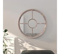 Mangloder Miroir rond en fer avec aspect rouille - 60 x 4 cm - Pour intérieur, couloir, salle de bain, vestiaire, salon et chambre à coucher