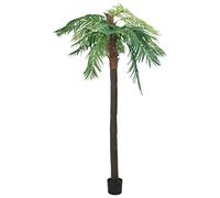 Mangloder Palmier phénix artificiel en pot - 305 cm - Vert - En bois massif et plastique - 18 brins naturels - Pour salon, bureau, balcon, jardin - Décoration moderne