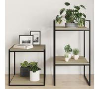 Mangloder Panneau de bibliothèque 4pcs Chêne Sonoma 40x40x1,5cm aggloméré Meuble Rangement Livre Dossier classeur vitrine Colonne casier pour Salon Bureau Chambre
