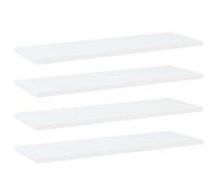 Mangloder Panneaux de bibliothèque 4 pcs Blanc Bois d’ingénierie pour Meuble Rangement Livre Dossier classeur présentoir vitrine Colonne casier Compartiment Tablette Niche Porte tiroir Salon Bureau