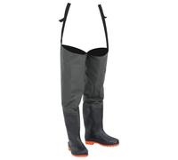 Mangloder Pantalon de pêche imperméable avec bretelles réglables, pantalon de pêche robuste avec revêtement en PVC, idéal pour les pêcheurs, chasseurs, agriculteurs, travaux aquatiques, résistant et