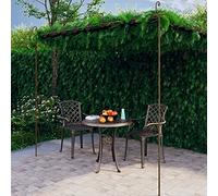 Mangloder Pergola de jardin - Marron vieilli - 4 x 3 x 2,5 m - En fer - Autoportante - Pour terrasse et jardin - Support pour plantes grimpantes - Treillis - Arche - Brise-vue - Stable pour une