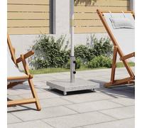 Mangloder Pied de parasol carré en granit 30 kg gris avec roulettes, support stable, socle pour jardin, balcon, terrasse, résistant aux intempéries pour extérieur et protection contre le vent