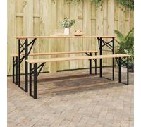 Mangloder Pied de Table à bière Noir 2 pièces, Support en Acier Enduit, Support de Meuble pour terrasse ou Salon, Adaptable pour rénovation et Bricolage, 39 x 3 x 75 cm