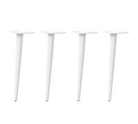 Mangloder Pieds de Table Basse Coniques en Acier thermolaqué Blanc 30-31 cm Support réglable pour rénovation Bricolage Salon Salle à Manger