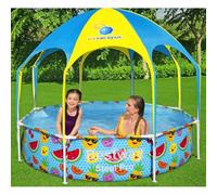 Mangloder Piscine Hors Sol Steel Pro UV Careful 244x51 cm avec Cadre en Acier résistante à la Corrosion, parois en PVC renforcé, capacité 1688 L