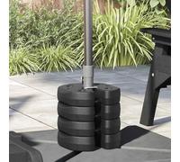 Mangloder Poids pour belvédère 4 pièces Noir 220x50 mm en béton résistant pour stabiliser tentes, abris, parasols, pergolas, barnums, Stand extérieur, idéal pour événements en Plein air