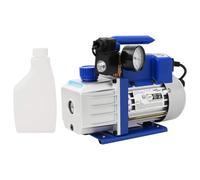 Mangloder Pompe à vide monophasée avec manomètre 71 L min 220 V 250 W, boîtier en aluminium, 225 ml d'huile portable pour accessoires de climatisation, systèmes de refroidissement, réparation, purge