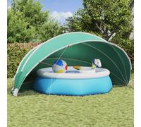 Mangloder Pool-Dom 546 x 516 x 250 cm en polyester 185T avec revêtement PU, couverture de piscine pour piscine de jardin et piscine, résistante aux intempéries, pliable, protection contre les feuilles