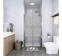 Mangloder Porte de douche semi-mate ESG 76 x 190 cm avec poignées modernes, réglable, ouverture marchable, montage facile, paroi en verre, paroi de douche, salle de bain, protection anti-éclaboussures