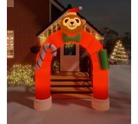 Mangloder Porte voûtée Gonflable de Noël LED 380 cm décoration extérieure Maison Jardin avec éclairage Lumineux Multicolore
