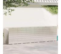 Mangloder Poubelle pour 6 bacs en acier inoxydable argenté, résistant aux intempéries et aux UV, extensible pour poubelles de 120 l et 240 l, pour jardin, allée et terrasse