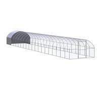Mangloder Poulailler d'extérieur en acier galvanisé 3 x 20 x 2 m Toit PE résistant à l'eau Cadre d'extension Enclos pour poules, canards, lapins, cochons d'Inde, jardin extérieur
