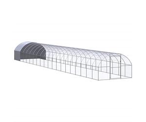 Mangloder Poulailler d'extérieur en acier galvanisé 3 x 20 x 2 m Toit PE résistant à l'eau Cadre d'extension Enclos pour poules, canards, lapins, cochons d'Inde, jardin extérieur