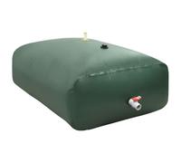 Mangloder Réservoir d'eau pliable avec robinet 5000 L PVC vert 250 x 200 x 100 cm pour eau de pluie, jardin, pelouse, serre, système d'irrigation, tuyau goutte, arroseur, pompe