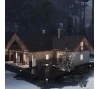 Mangloder Rideau Lumineux à glaçons LED 10m 400 LED Blanc Chaud avec 8 Effets, idéal pour décoration intérieure extérieure Noël fêtes Mariage Jardin terrasse façade Maison