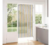 Mangloder Rideau moustiquaire chenille gris et beige, 90 x 200 cm, 100 % PP, fermeture automatique, pour ouvertures de porte, montage facile à suspendre, circulation de l'air et protection en été